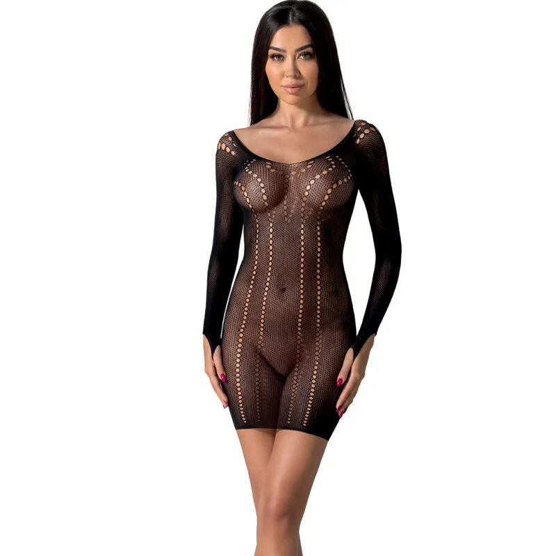 PASSION - BS101 ZWARTE BODYSTOCKING ÉÉN MAAT