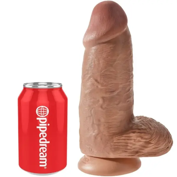 KING COCK - REALISTISCHE MOLLIGE PENIS 23 CM KARAMEL