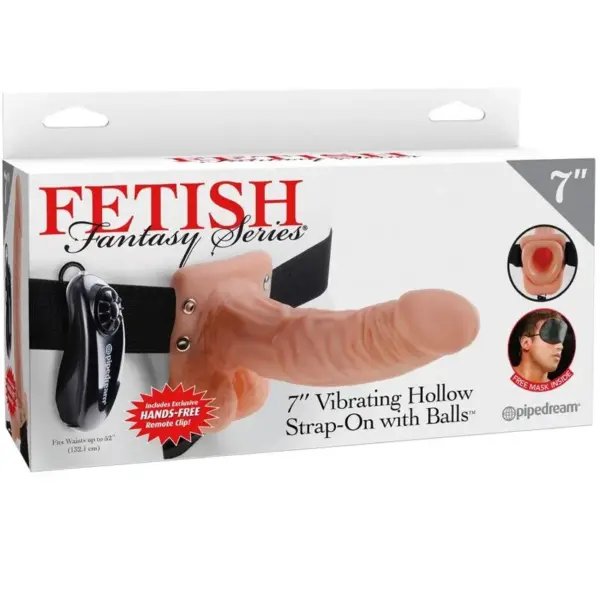 FETISH FANTASY SERIE - VERSTELBARE HARNAS AFSTANDSBEDIENING REALISTISCHE PENIS MET TESTIKELEN 17,8 CM
