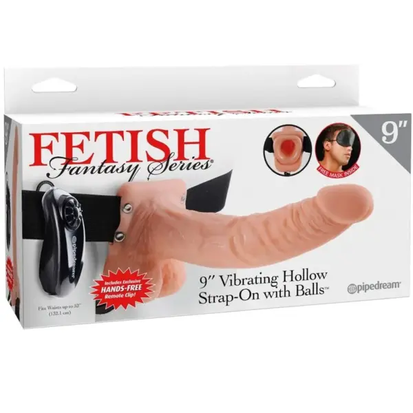 FETISH FANTASY SERIE - VERSTELBARE HARNAS AFSTANDSBEDIENING REALISTISCHE PENIS MET TESTIKELS 23 CM