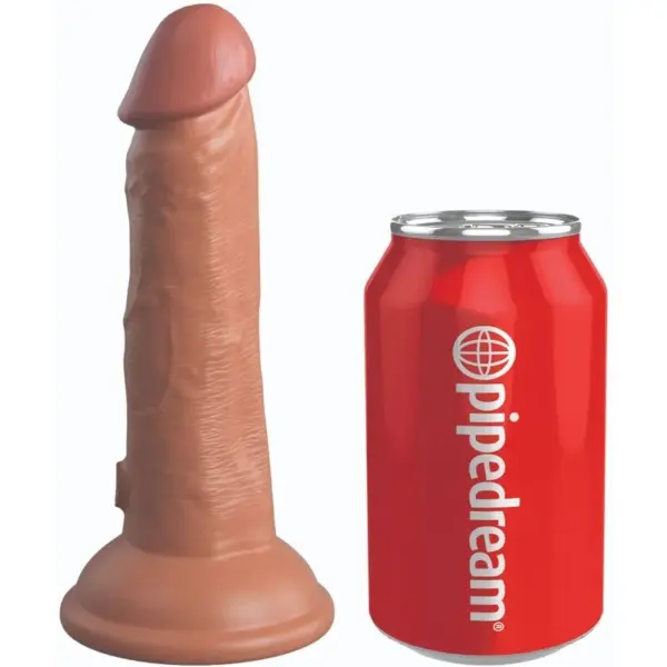 KING COCK - ELITE REALISTISCHE SILICONEN DILDO 15,2 CM KARAMEL