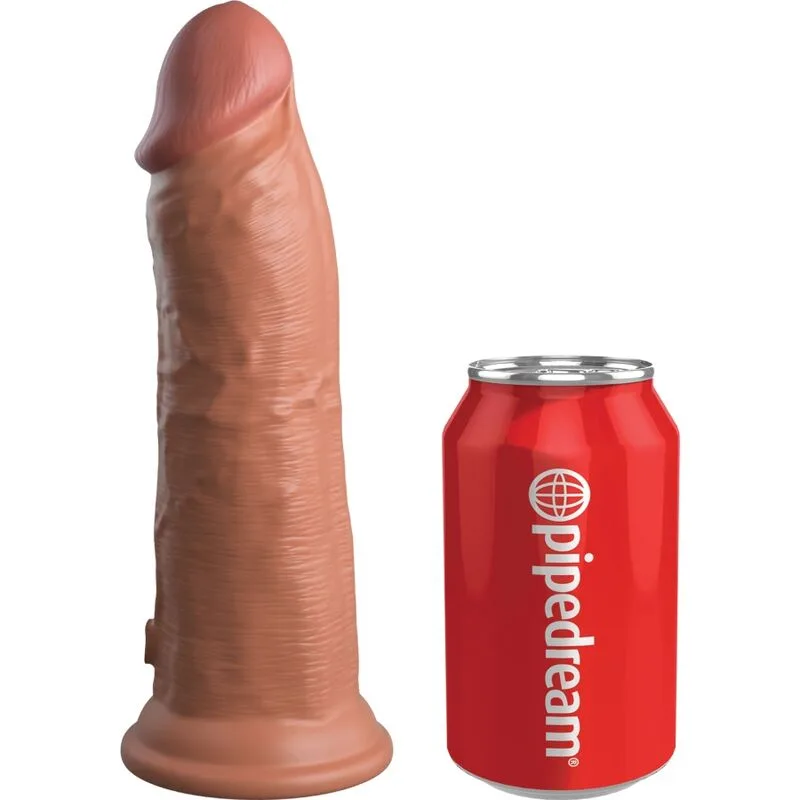 KING COCK - ELITE REALISTISCHE VIBRERENDE & SILICONEN DILDO 20,3 CM KARAMEL