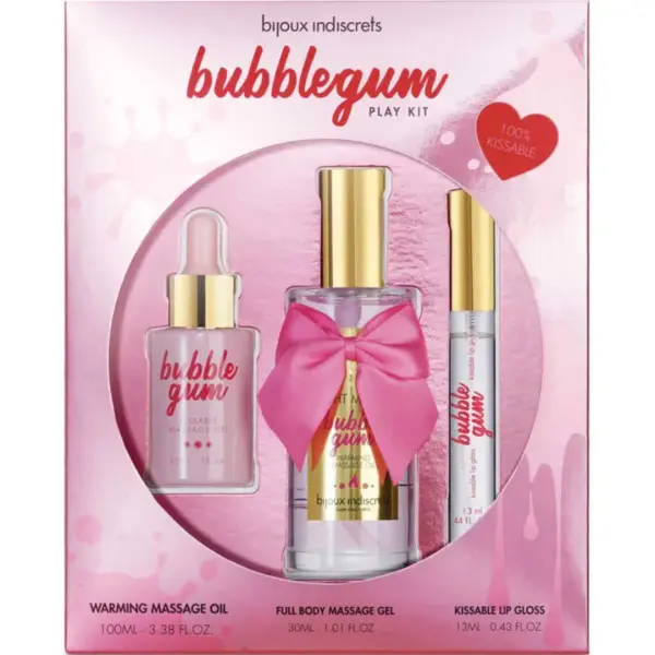 BIJOUX INDISCRETS - BUBBLEGUM SPEELSET MET OLIEGEL & LIP GLOSS