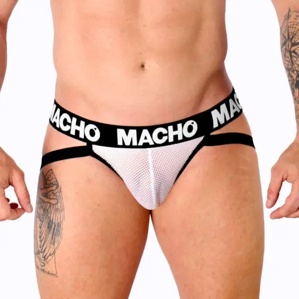 MACHO - MX26X1 WITTE MESH JOCKTAIL XL