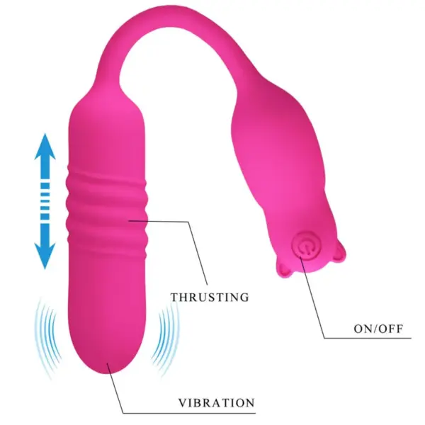 PRETTY LOVE - NOBIKUMA ROZE SILICONEN VIBRERENDE KOGEL