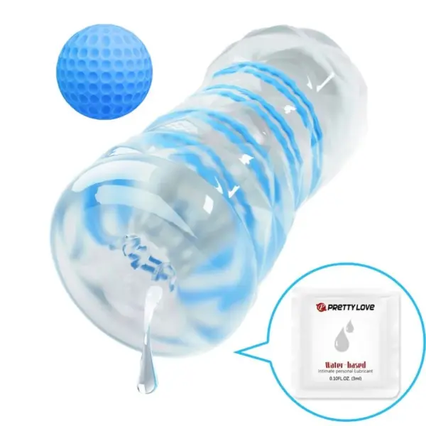 PRETTY LOVE - KLEINE MASTURBATOR MET BLAUWE SPIRALEN