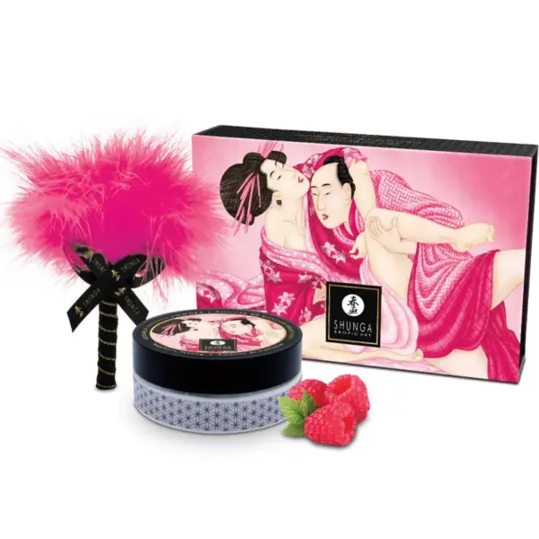 SHUNGA - FRAMBOZEN EETBARE MASSAGEPOEDER KIT