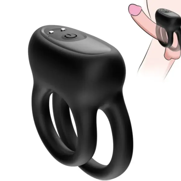 ARMONY - ZWARTE DUBBELE TRILLENDE RING