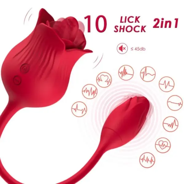 ARMONY - ROZE VIBRATOR CLITORIS STIMULATOR MET STAART 10 MODI ROOD