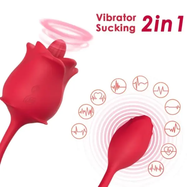 ARMONY - ROZE 2 IN 1 ZUIGSTIMULATOR & VIBRATOR 10 MODI MET RODE STAART
