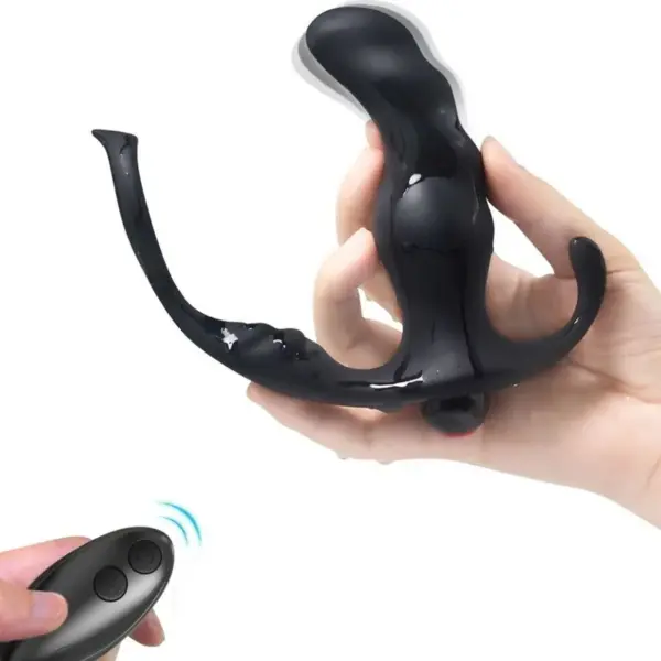 ARMONY - KNIGHT ANAL PROSTAAT VIBRATOR & AFSTANDSBEDIENING RING ZWART