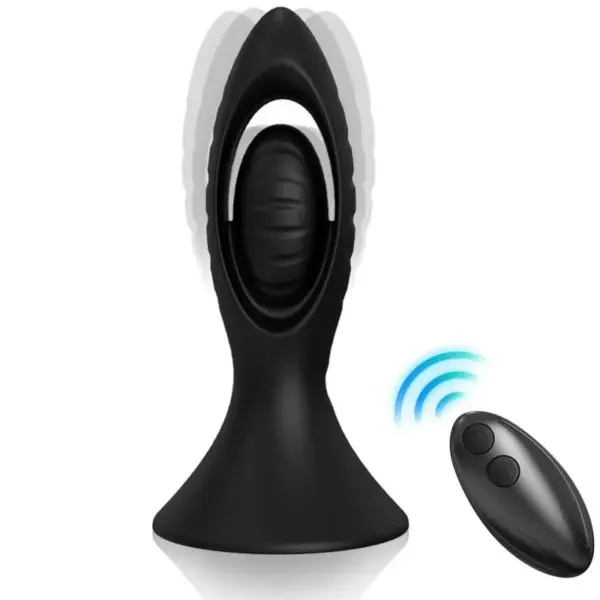 ARMONY - ZWARTE SILICONEN VIBRATOR & ANALE PLUG
