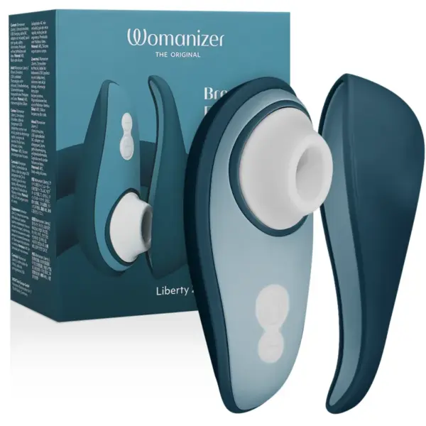 WOMANIZER - LIBERTY 2 CLITORIS STIMULATOR & ZUIG BLAUW
