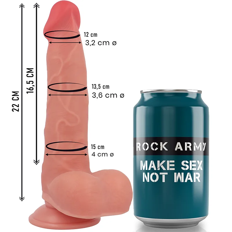 ROCKARMY - RANGER 22 CM -OF- 3,6 CM VLOEIBARE SILICONEN MET DUBBELE DICHTHEID