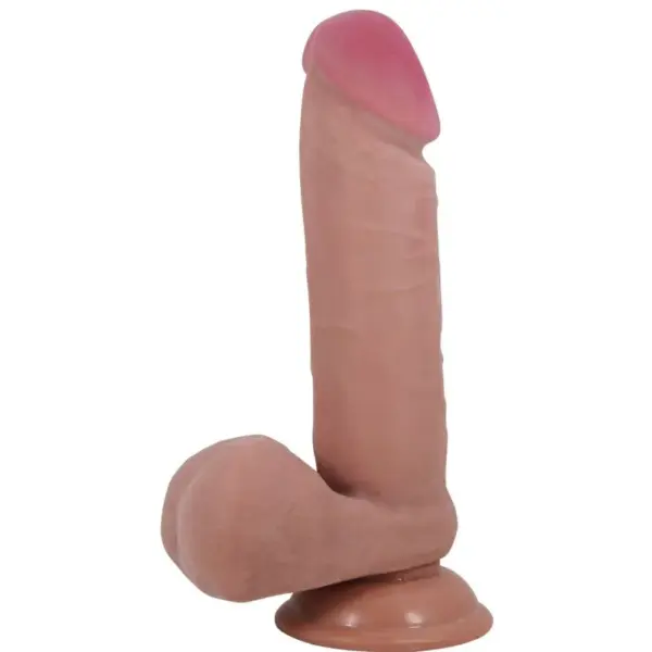 PRETTY LOVE - SLIDING SKIN SERIE REALISTISCHE DILDO MET ZUIGNAP SLIDING SKIN MULATO 20,5 CM