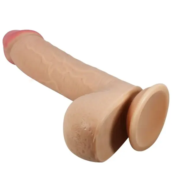 PRETTY LOVE - SLIDING SKIN SERIE REALISTISCHE DILDO MET ZUIGNAP NATUURLIJKE SLIDING SKIN 23,4 CM