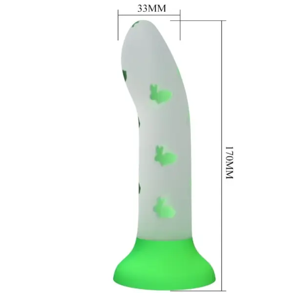 PRETTY LOVE - MAGISCHE NACHTVAL DILDO ZONDER VIBRATIE GROEN LICHTGEVEND