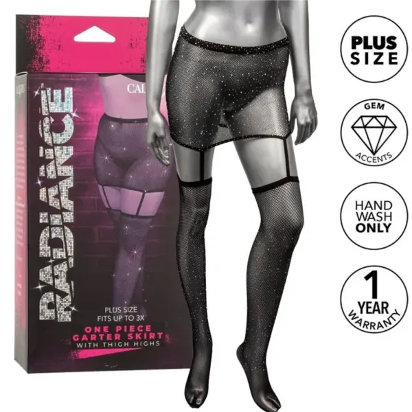 CALEXOTICS - RADIANCE PLUS SIZE DIJLENGTE KOUSENBAND ROK