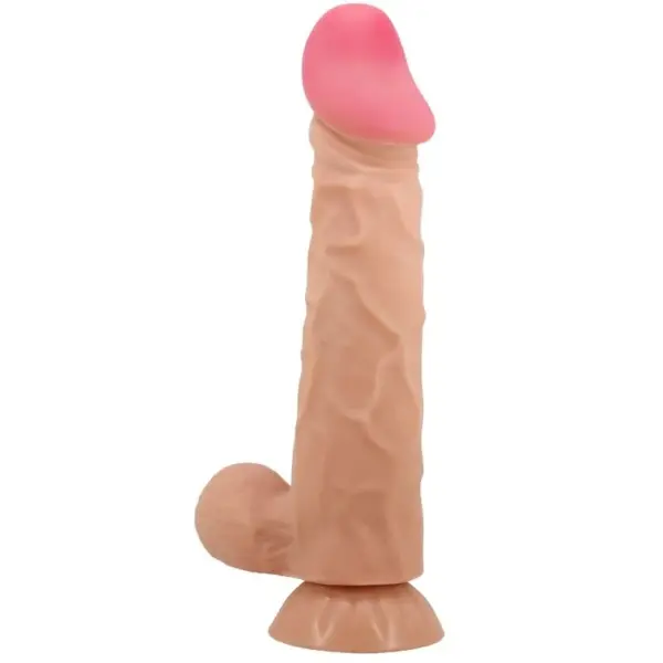PRETTY LOVE - SLIDING SKIN SERIE REALISTISCHE DILDO MET ZUIGNAP SLIDING SKIN 24 CM