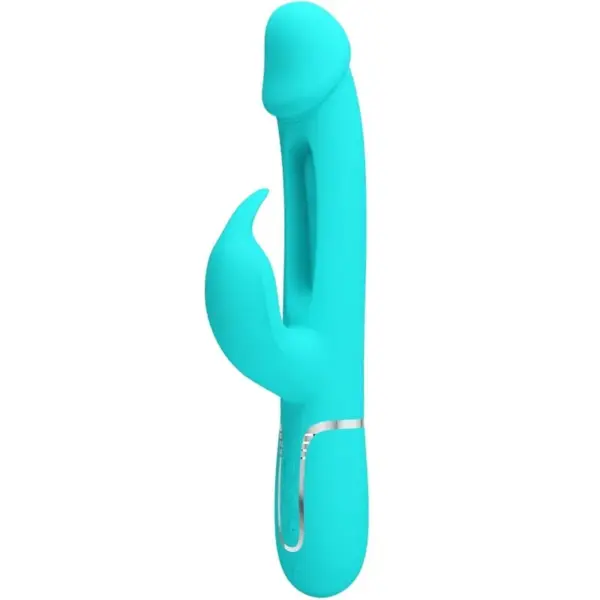 PRETTY LOVE - KAMPAS 3 IN 1 MULTIFUNCTIONELE KONIJNENVIBRATOR MET WATERGROENE TONG