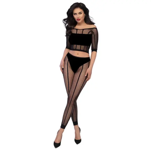 CHILIROSE - CR 4647 TOP & LEGGING ZWART S/M