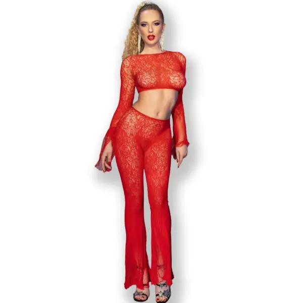 CHILIROSE - CR 4648 ROOD TOP & BROEK S/L