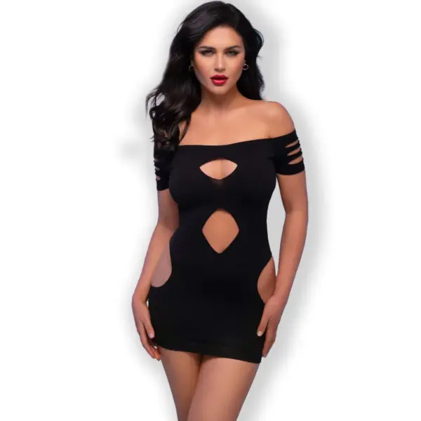 CHILIROSE - CR 4671 ZWARTE JURK S/M