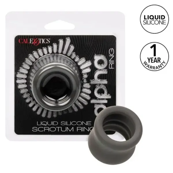 CALEXOTICS - ALPHA DUBBELE SCROTUM VERLENGRING ZWART