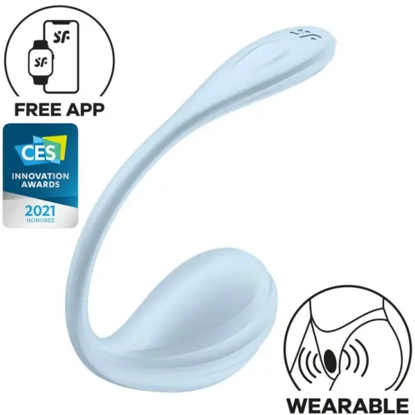 SATISFYER - GLADDE BLOEMPOT G-SPOT STIMULATOR LICHTBLAUW GRATIS APP