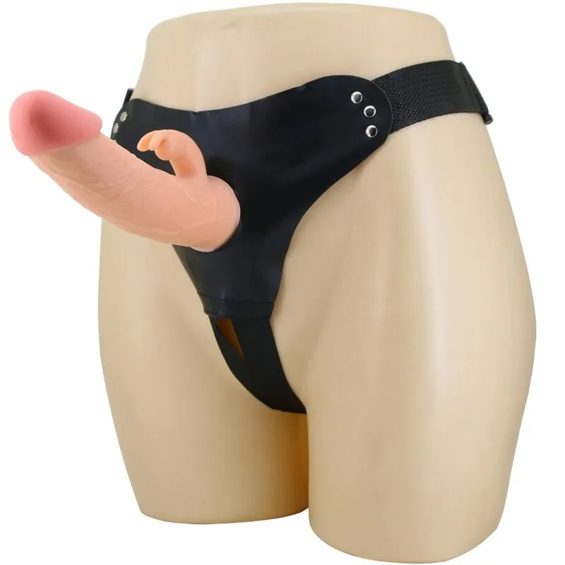 PRETTY LOVE - MAVIS HARNESS SLIP UNIVERSEEL MET DILDO 19 CM NATUURLIJK