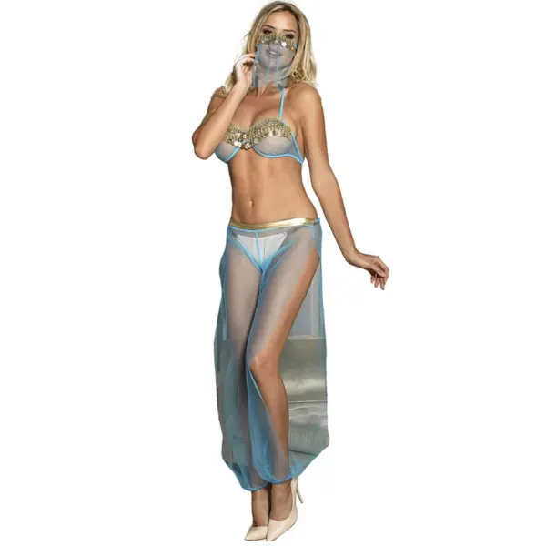SUBBLIME - INDISCHE STIJL LINGERIE SET BLAUW L/XL
