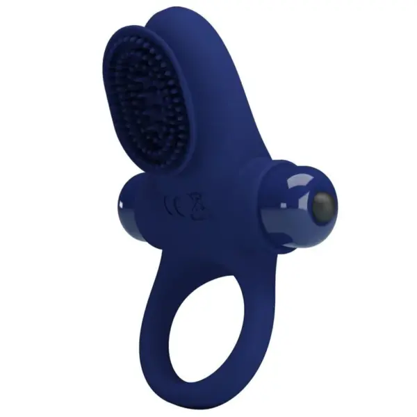 PRETTY LOVE - LICHTGEWICHT RING MET BLAUWE TRILLING