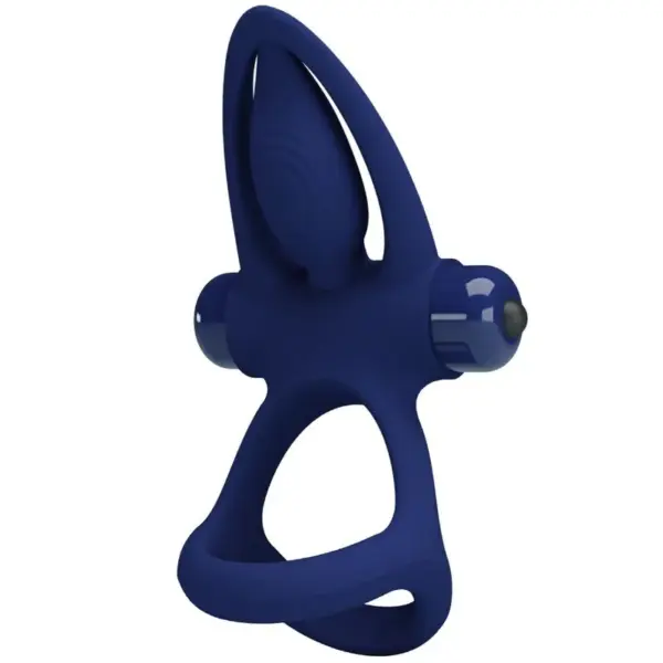 PRETTY LOVE - DUBBELE RINGMAT MET VIBRATIE & BLAUWE STIMULATOR