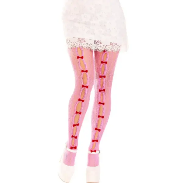 LEG AVENUE - ROZE HART & BOWS SCHOUDER TIGHTS