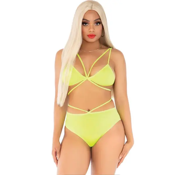 LEG AVENUE - GELE BANDJES TOP & SLIPJE