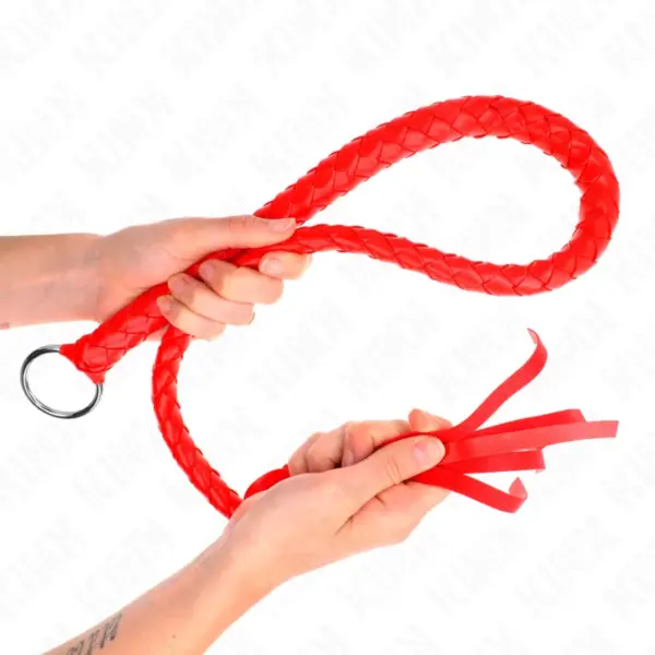 KINK - SLANGENZWEEP MET RODE HANDRING 65 CM