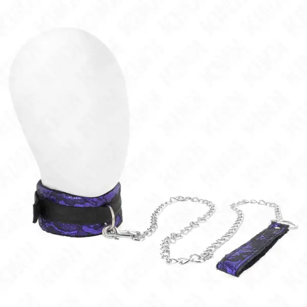 KINK - 105 CM KORTE FLUWELEN KANTEN KRAAG MET NYLON BIES 44 X 5,5 CM