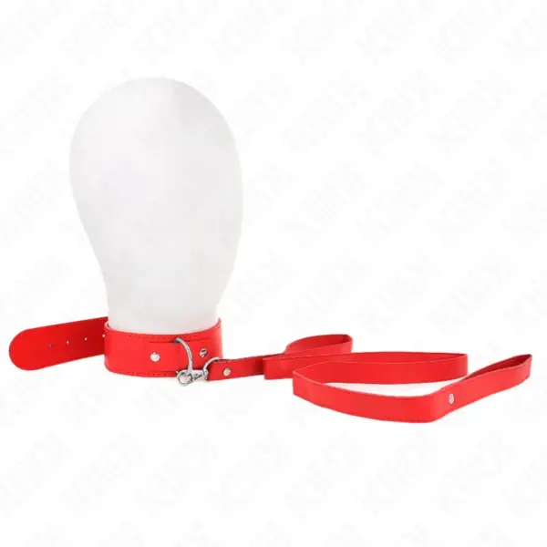 KINK - 116 CM DUNNE RODE VERSTELBARE LIJNHALSBAND 32-50 CM X 8 CM