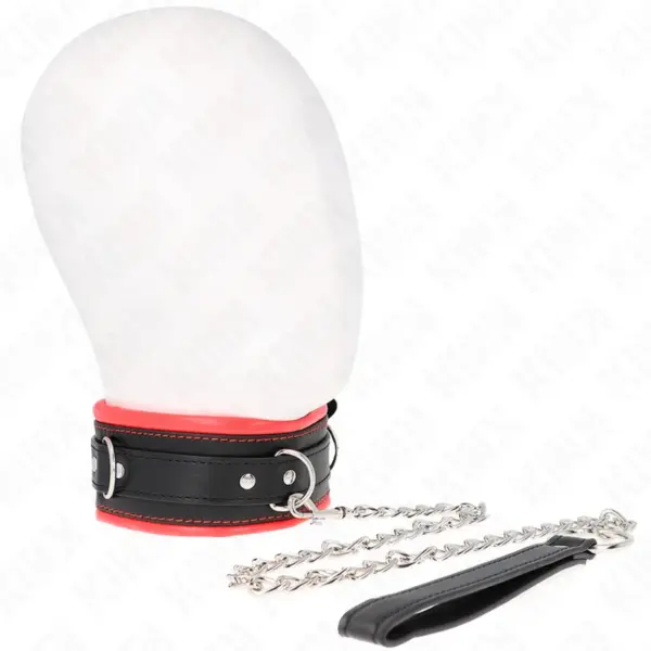 KINK - 65 CM ZWARE HALSBAND MET LIJN MODEL 3 VERSTELBAAR 36,5-50 CM
