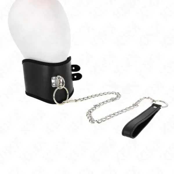 KINK - ZWART 65 CM BREEDTE VERSTELBAAR 40-55 CM X 10 CM LIJNHALSBAND