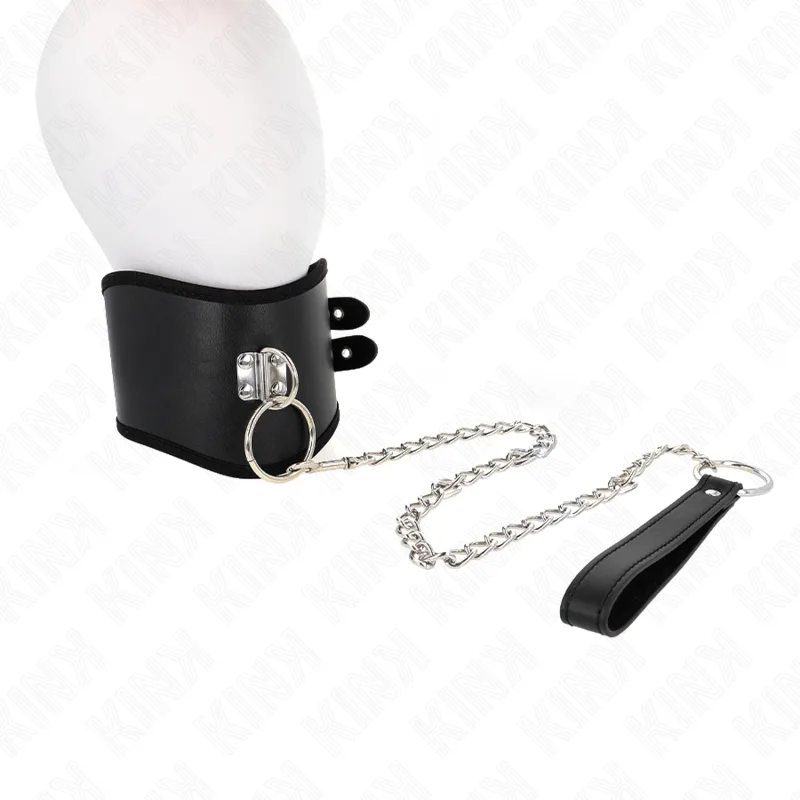 KINK - ZWART 65 CM BREEDTE VERSTELBAAR 40-55 CM X 10 CM LIJNHALSBAND