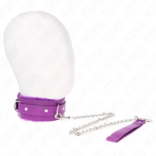 KINK - 65 CM PAARSE LIJNHALSBAND MET BEPERKINGEN VERSTELBAAR 36-42 CM X 5,5 CM