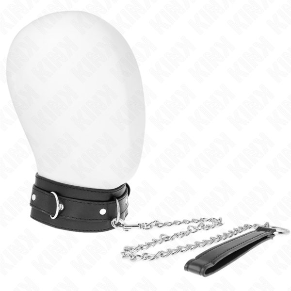 KINK - HALSBAND MET LIJN 65 CM ZWART 54 X 4,5 CM
