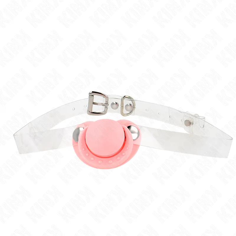 KINK - FOPSPEENVORMIGE GAG 5,5 x 4 CM ROZE VERSTELBAAR 43-60 CM