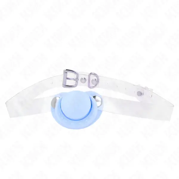 KINK - FOPSPEENVORMIGE GAG 5,5 x 4 CM LICHTBLAUW VERSTELBAAR 43-60 CM