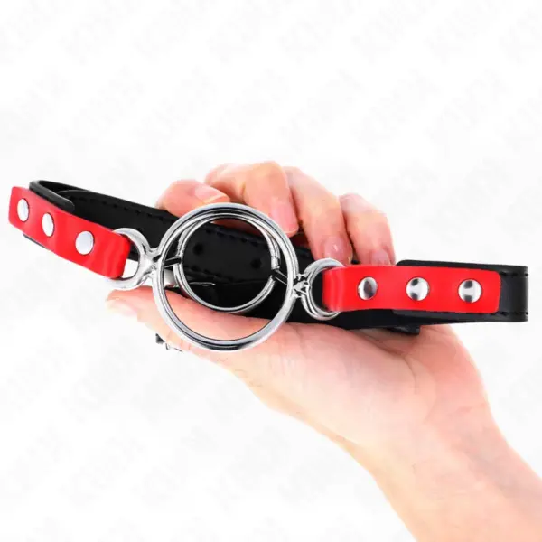 KINK - 4/4,8 CM ROOD VERSTELBARE MULTI-O-RING GAG 38 X 56 CM