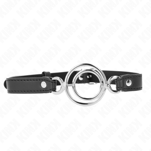 KINK - MEERVOUDIGE O-RING GAG 5 CM ZWART 63 X 2,5 CM