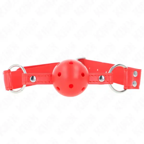 KINK - 4,5 CM HARDE HOLLE ROOD VOLLE BAL GAG 62 x 2 CM