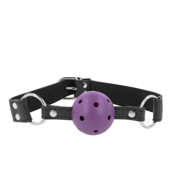 KINK - 4CM ADEMENDE BAL GAG MET DUBBELE KLINKNAGEL PAARS 62 x 2,5 CM VERSTELBAAR 42-58 CM