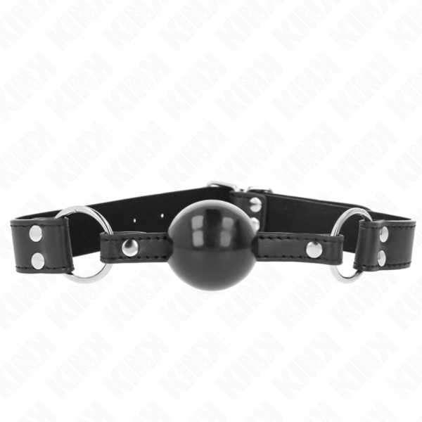 KINK - 4CM ZACHTE EN STEVIGE BALL GAG MET 62 x 2,5 CM VERSTELBARE LEDEREN BAND 42-58 CM